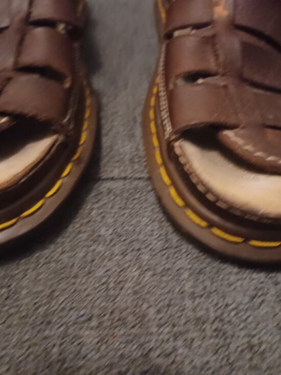 DR MARTENS PLATFORM BROWN SANDALS MEN\'S SIZE 10 main image 7